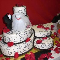 Mixed Shaped Cakes This bride wanted Dairy Queen ice cream cake and real cake. So I made the main part of this regular cake that sat out throughout the...