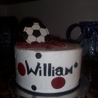 William's Soccer Buttercream with fondant accents
