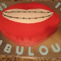 Fabulous Braces! My nieces have braces, oh how I remember those teenage years!I made this cake for the youngest one's birthday. She loved it!