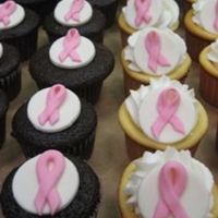 Susan B. Koman's Cancer Awareness Cupcakes A co-worker helped me make these cupcakes for the bake sale to raise money for the Susan B. Koman's Cancer Awareness Day at work. They...