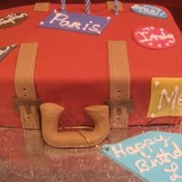 Suitcase Cake My parents travel a lot, so I though this suitcase cake was just perfect foot my Dad's birthday. I was guava & cream cheese...