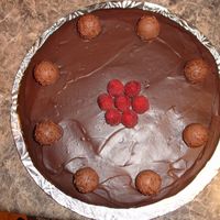 Dark Chocolate Raspberry Torte 