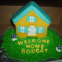 Gwen's Welcome Home Cake 1st attempt @ a 3-d cake w/ dowels