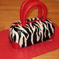 Zebra & Red Purse Cake I had a lot of fun making this cake. It's a WASC.