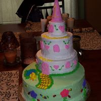 Gracie's 1St Birthday I made this cake for my daughter's first birthday. Everything is buttercream frosting.