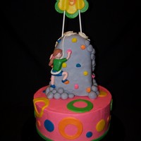 Rockclimbing Birthday First time to use RKT to sculp. Used it for the mountain and the girl is made of fondant.