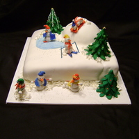 Snowmen Cake 
