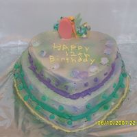 Tinkerbell Cake I made this cake for my dd's 12th birthday. This is the first cake I have ever decorated. I made alot of oopses but my dd and her...