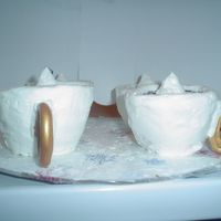 Tea Cups To Go With Gail's Tea Pot I made these tea cups to go with my Aunt's Tea Pot. This is the first time I have made a tea pot or tea cup.