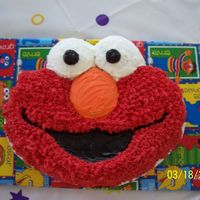 2Nd Birthday Elmo Cake Nothing fancy, but this was my first cake to ever decorate. My husband even melted the eyes off! I fixed them. I was so nervouse about...