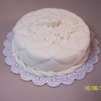 Wedding Shower Cake- Fall Themed Wedding Cake for a friend of mine having a fall themed wedding...thus the reason for the oak leaves. Cake is butter pecan covered in homemade MMF....