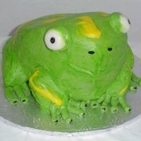 Getting Froggy This is a all butter ceam frog with yellow b/c highlights in yell with fondant eyes