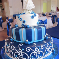 Blue Wedding Cake 