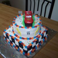 Cars This cake I done for my little boys 5th birthday. I would like to thank the people on this site for their inspiration. Thanks