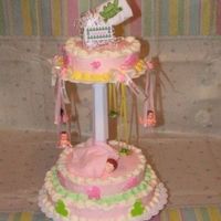 Granddaughter's Baby Shower MADE FOR MY GRANDDAUGHTER FOR HER FIRST CHILD. SHE USED FROGS AS HER THEM FOR HER DAUGHTER'S ROOM.