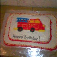 Nephews Birthday Cake Cake is made from Pillsbury Funfetti Mix, Cream Cheese Frosting, The sides of bottom layer has yellow & red sugar sprinkled around it &...