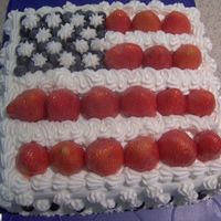 4Th Of July Cake Here is my take on the 4th of July Flag cake. I am pretty proud of it. It is very simple, but looked great on the table. It is a coconut...