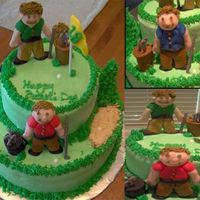 Father's Day Golf Cake Father's Day golf themed cake for my father, brother and BIL, all fanatic golf fans. It is my 3rd cake I have decorated since starting...