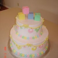 Clothes Line Baby Shower Cake 