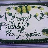 Cake For A Teacher My friend volunteered to make a cake for her daughters teacher. She asked me to decorate it,