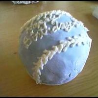 Baseball this was a quick cake I did for my son's birthday. It was my first attempt at using the ball pan.