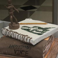 Artists Manequinn I did this cake last week last minute for my daughters' Graphic Art's class. One of the Seniors was having his 18th birthday and...