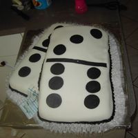 Giant Domino Cake Vanilla and Buttercream covered in fondant