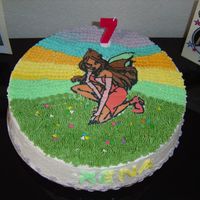 Flora Form Winx Butter cake with buttercream icing