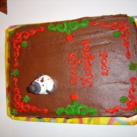 X-Mas Chocolate Cake Chocolate cake filled with chocolate mous, and decorated with chocolate butter cream.