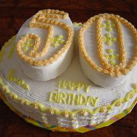 Celebration 50Th Birthday Made this for my collage that turn 50.It's a cake filled with a mixture of pinapple and marichino cherries. on top buttercream.