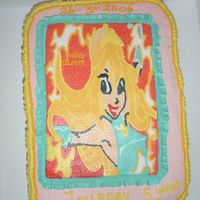 Winx Bloom Plain butter cake with rainbow colors.