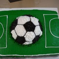 Soccer Field Cake BC frosting.