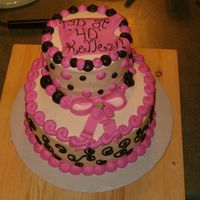 Fab At Forty I did this for a friends 40th birthday. Her husband didn't want anything over the hill, so I came up with this. It is a 10" with...