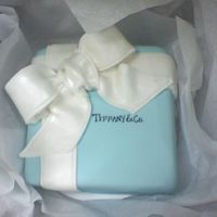 Tiffany Box Cake This was made for a 21st bday -- the recipient is a Tiffany's fan!