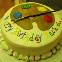 Rachael The Artist All buttercream birthday cake.