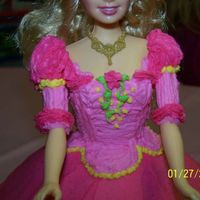 Princess Genevieve Cake 2 A detail shot of my daughters Barbie in the 12 Dancing Princesses cake. She was in love at first sight!!
