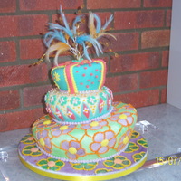 Wedding Cake My frist Topsy Turvey Cake, made for my brother who wanted something completely different for his wedding. Vanilla sponge with fondand. I...