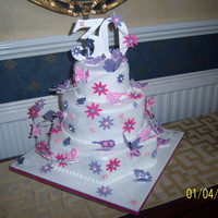 Butterfly Cake My friend loves butterflies and asked me to do a cake for her 30th birthday. I made run out butterflies in royal icing and stuck them on...