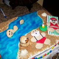 Santa's Vacation Cake is straight from the Wilton 2007 yearbook. We only used a 9x13 pan, so did not have as much room as we would have liked, and our Palm...