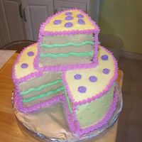 Piece Of Cake Inspired by many cakes on CC. All done in buttercream as no-one at work is real fond of MMF. I'm partial to the MMF, myself. SO MUCH...