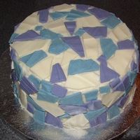 Mosaic Tile Cake I made this cake for an auction at my church. It was a french vanilla cake with vanilla buttercream and white chocolate "mosaic tiles&...