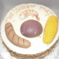 37_Shrimp_Party.jpg What do you do when someone asks for a cake featuring "a shrimp, a brat, an ear of corn and a red potato"??? You make them out of...