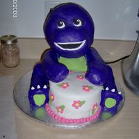 Barney The Dinosaur This is a take off of my elmo cake, I used fondant instead of buttercream and I loved the effect. Thank to Liis I got the inspiration for...
