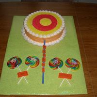 Lollipop Cake My niece wanted a lollipop cake with real lollipops. It was so humid that day, I had to redo the top twice before I ran out of time and had...