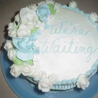 First Baby Shower Cake My first opportunity to experiment with sugar paste and flower nails.