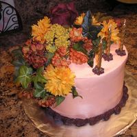 Fall Birthday a quickie! i about forgot a very good friend's birthday.... oops! when all else fails, fall flowers do in a pinch.