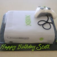 Xbox 360 Chocolate cake filled with Raspberry mousse, All fondant including control