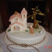 Primera_Comunion_Pedro_Mayo_12.jpg I made this cake for the first communion of my second son. The church is made in sugarpaste so as the tree.