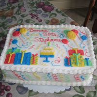 Balloons And Presents all made with bc icing