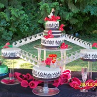 Fantastic Cake My mom and I made this cake for her cousin's wedding. She cried when she saw it. Made with chocolate and butter cakes, white chocolate...